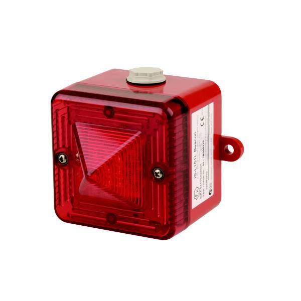 ISL101LR.1 E2S IS-L101L-R/R Ex LED Beacon IS-L101L 16-28vDC 1:RED LED Flash IP66 Ex ia IIC T4 Ga w/Lugs